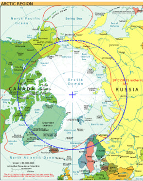 Map of the Arctic Region