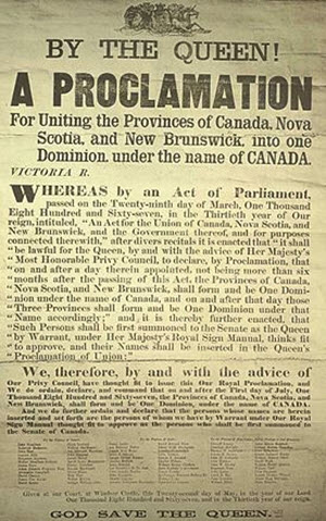 An image of the proclamation document