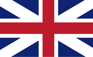 The flag of Great Britain as at the Union of England and Scotland.  As such, there is no red diagonal (saltire) representing Ireland